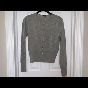 Jcrew merino wool gray cardigan